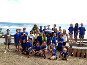 Local school children helped release the shearwaters